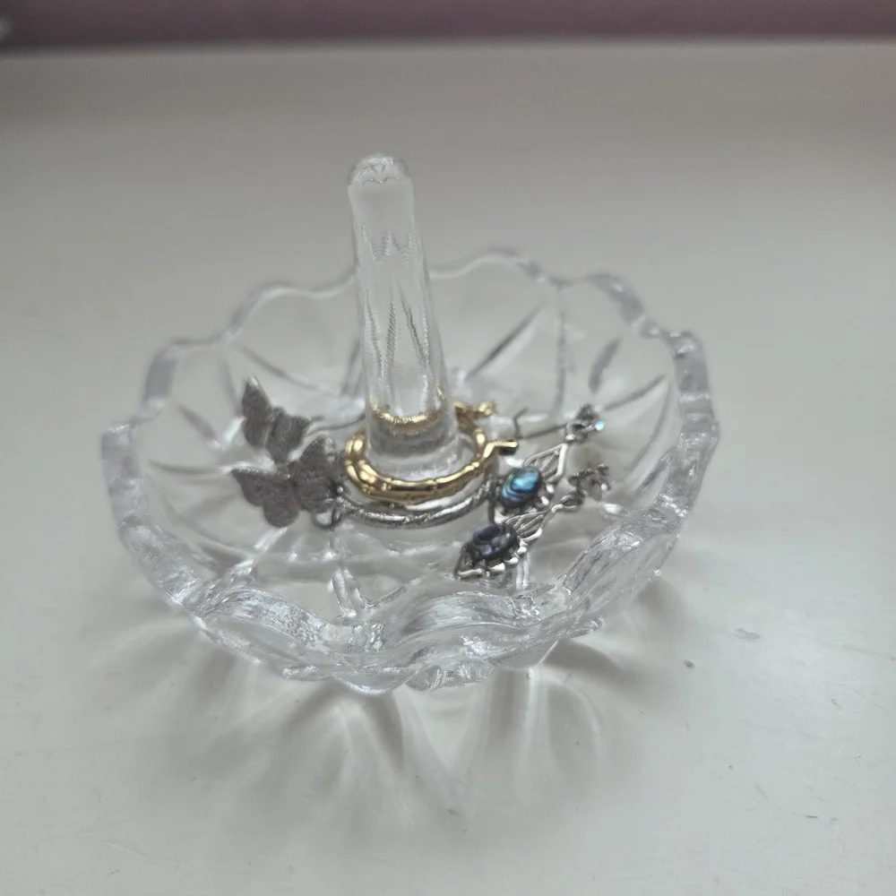 Vintage Crystal Ring Jewelry Holder
